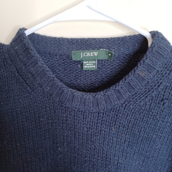 J.CREW Men's Cotton Knit Crewneck Sweater in Black. Size: Small - Picture 2 of 15